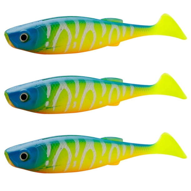 3 uds cebo de pez suave Artificial T Tail Wobblers Minnow señuelo de pesca (estilo C) Likrtyny Para estrenar