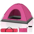 thumbnail image 2 of UBesGoo 3-4 Person Outdoor Camping Waterproof Tent Fast Family Dome, Shocking Pink, 2 of 9