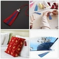 thumbnail image 5 of 8 Pcs 9.8" Silky Double Color Tassels, Handmade Soft Floss Craft Tassels with Loop for Keychain (4 Color , MultiColor ), 5 of 6