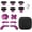 Black & Magenta, variant on Accessories for  One Elite Series 2 Controller(Model 1797),  Thumbsticks Paddles Joysticks Replacement  Kits Compatible with  Elite  Controller Series 2 Core(Black&RosyGold)