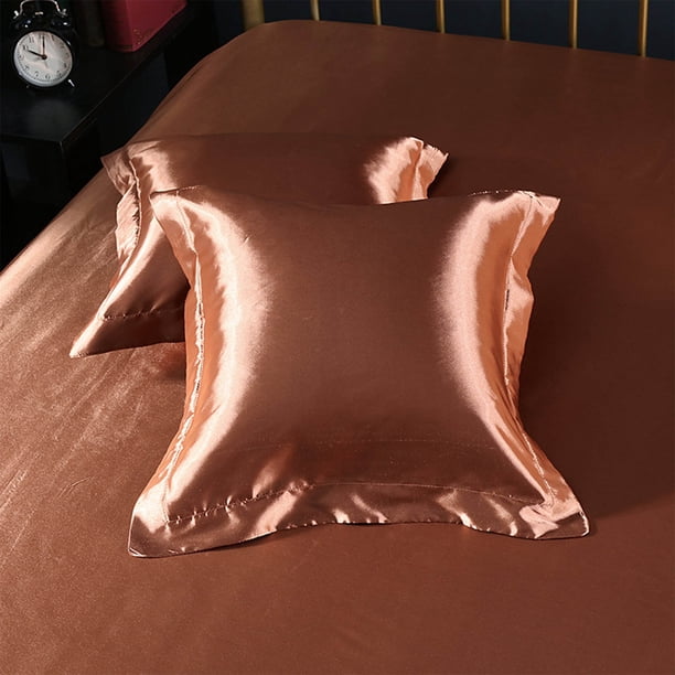 Textiles para el hogar, fundas de almohada, fundas de almohada, fundas de almohada de seda sintética para el cabello y...