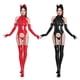 thumbnail image 2 of Body erótico de cuero Pu para mujer, lencería de peluche sin entrepierna, ropa de discoteca Wetlook, Catsuit de látex, disfraz fetiche, 2 of 5