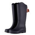 thumbnail image 3 of FRSASU Women's Knee‑High Waterproof Rain Boots Tassel Decor Matte Tall Boots Non‑Slip Sole for Rainy Days & Daily Wear Black, 3 of 8