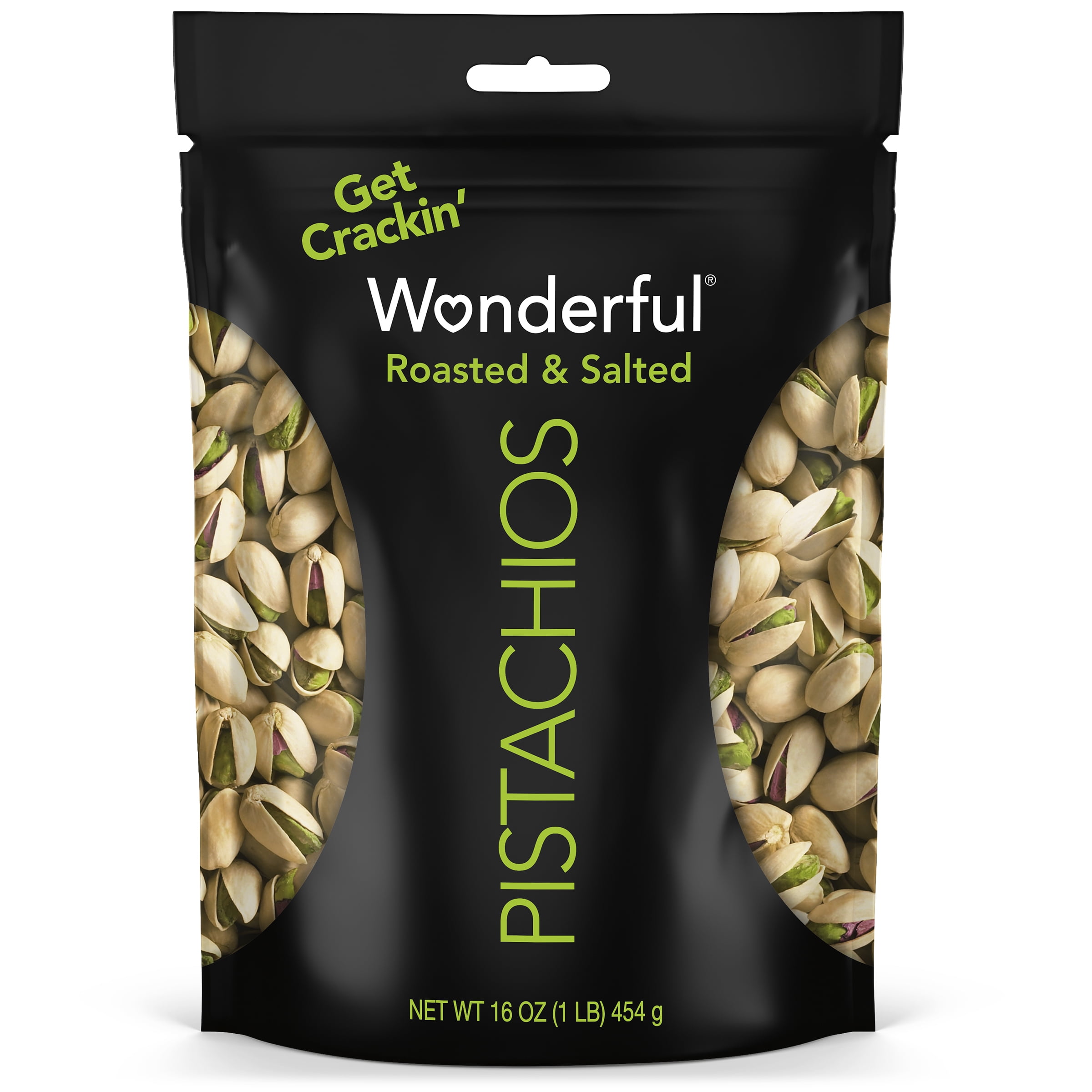 (2 pack) Wonderful Pistachios In-Shell Roasted & Salted Nuts, 16 Ounce Bag