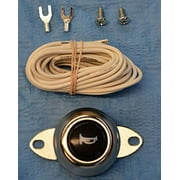 Wolo Universal Horn Button Switch Kit, Chrome Finish, Metal, Includes 2 Screws