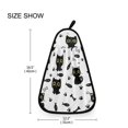 thumbnail image 6 of Black Cat Footprint Pattern Hand Towel Quick Drying Home Storage Kitchen Towel Hooks Dish Cloths, 6 of 6