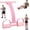 Pink, variant on Multifunction Elastic Yoga Resistance Band with Handle,Pedal Resistance Band for Foot Pedal Pull,Back Stretch,Tube Exercise Bands with Handles Foot Pedals for Full Body Workout