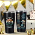 thumbnail image 3 of 55th Birthday Gifts for Women Men Parents 55 Years Old Gifts- 20 oz Double-sided Vintage 1969 with Time Information Tumbler Cup（black） Turning 55, 3 of 6
