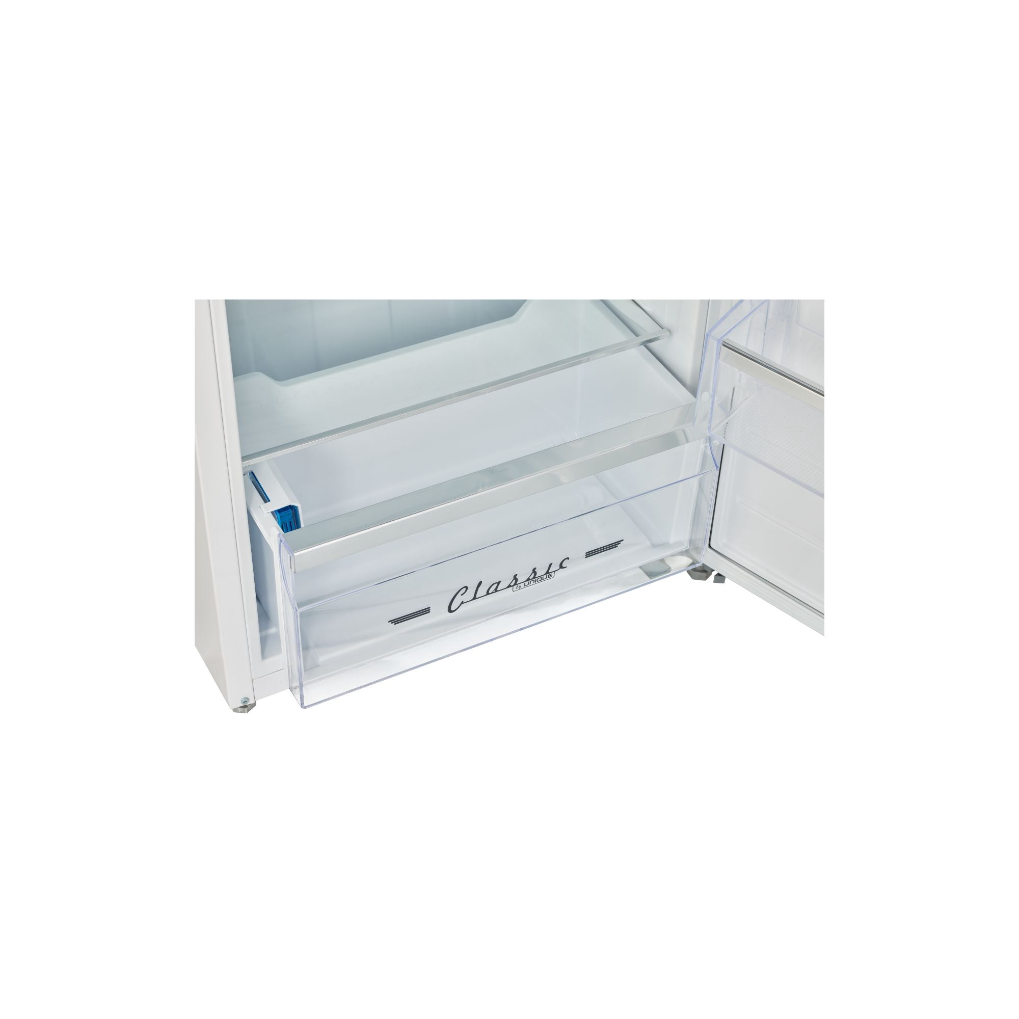 Classic Retro 7.5 cu ft Top Mount Refrigerator in Marshmallow White