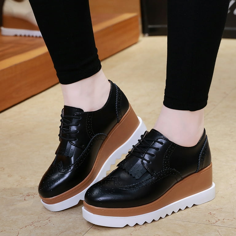 Women's platform oxford shop lace up shoes