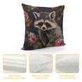 thumbnail image 4 of HENGT  Raccoon Throw Pillow Cover,Funny Raccoon Head Roses Soft Square Cushion Case Covers Home Decor for Couch Sofa Bedroom Car Office Pillowcases, 4 of 5