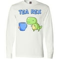 thumbnail image 3 of Inktastic Tea Rex Cute Green Dinosaur Pun Long Sleeve T-Shirt, 3 of 5