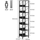thumbnail image 2 of Yeshouse Estantería Estrecha de 6 Niveles: Estantería Alta y Delgada con Estructura de Metal, Expositor Industrial Rústico para Recámara, Sala de Estar, Hogar U Oficina, 2 of 8