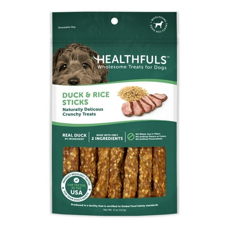 UPC: 0076158088412 | Healthfuls Duck & Rice Stix 4 oz – Healthy Protein Rich Treats for Dogs – Dog Chews