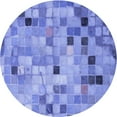 thumbnail image 1 of Ahgly Company Indoor Round Patterned Day Sky Blue Area Rugs, 5' Round, 1 of 6
