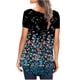thumbnail image 5 of Pntutb Mujeres Verano Impresión Mangas Cortas O-Cuello Camiseta Suelta Blusa tops Pntutb Pntutb-3977, 5 of 7