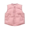 thumbnail image 2 of YHAJDS Kids Winter Coat 3-12Y Boys Girls Sleeveless Solid Color with Zipper No Hood Casual Warm Outerwear Jacket, 2 of 4