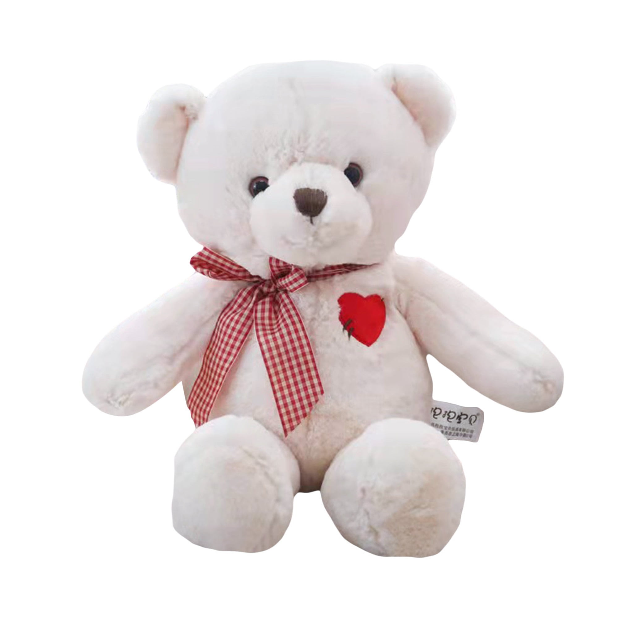 I Love You! Teddy Bear with Red Heart,Soft Plush Bear Doll Stuffed Animal  Toys Valentines Day Decor Gifts (Bowtie Heart# Creamy , 37cm/14.57inch) 