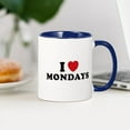 thumbnail image 3 of CafePress - I Love Mondays Mug - 11 oz Ceramic Mug - Novelty Coffee Tea Cup, 3 of 4