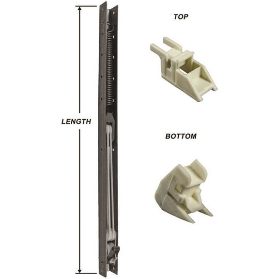 STRYBUC INDUSTRIES 60-242-1H4 25 in. L x 9/16 in. W x 5/8 in. D Window Channel Balance 2420 with Top and Bottom End Brackets Attached - pack of 4