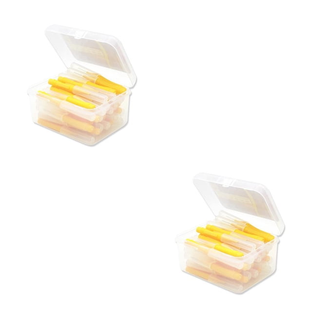 Cepillo Interdental Qarigey 40 Uds. Cabeza de Hilo de Plástico Amarillo 0.4 mm 2Conjunto
