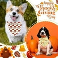 thumbnail image 2 of Thanksgiving Dog Bandana - Pumpkin Turkey Scarf, Fall Autumn Leaves Bandanas for Medium Large Dogs Pets, Triangle Reversible Fall Pet Scarf, 2 of 6