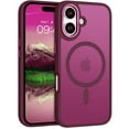 thumbnail image 1 of [PST] iPhone 16 Case, Hybrid Silicone Matte Back Cover with Magnetic (MagSafe Compatible), 1 of 5