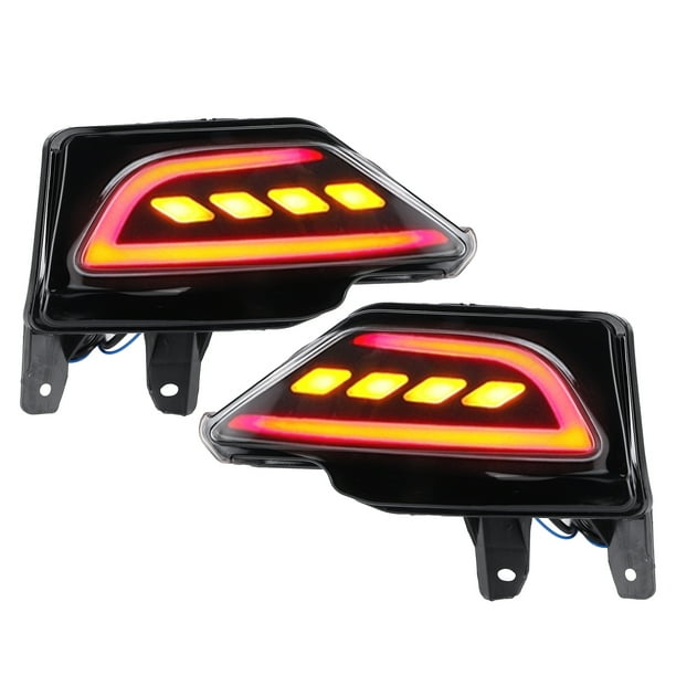 Luz LED de parachoques trasero Jadeshay par de luces de conducción ahumado rojo/amarillo/blanco IP68