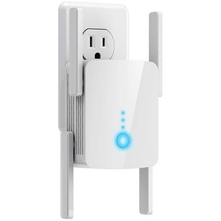 WLM Fastest WiFi Extender Signal Booster for Home - Up to 9000 sq. ft Coverage, Easy Set Up WiFi Repeater Wireless Signal Booster with Ethernet Port, Long Range, Ultra-Stable Router Internet Booster