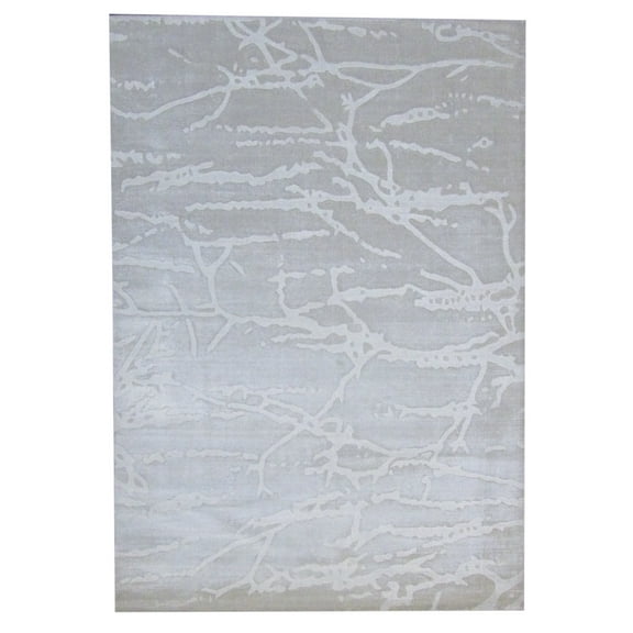 Wahi Rugs Hand Knotted Modern Silky Loop Abstract Design Hand-Loom 5'0"x8'0" Hand-loom -W11075