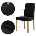 thumbnail image 3 of No. 918 Sparta 2-Pack Houndstooth Textured Stretch Fit Elastic Dining Chair Cover Pair, Black, 3 of 8