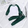 thumbnail image 2 of Qiylii Boy Cotton Knitted Outfits Long Sleeve T short Tops + Pants Clothes Sets, 2 of 6