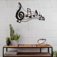thumbnail image 3 of Metal Musical Notes Wall Hanging Art Decor, Black and Copper, 3 of 5
