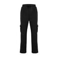 thumbnail image 2 of YOTMKGDO Straight-Leg Baggy Casual Solid Pants for Men, Black M, 2 of 6