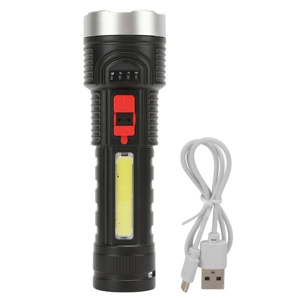 USB Rechargeable Flashlight, Bright Flash Light USB Charging COB Lampwick For Fishing