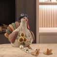 thumbnail image 5 of Estatua de pavo de Acción de Gracias, artesanía, figura para mesa, escritorio, decoración navideña pavo sentado, 5 of 5