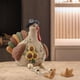 thumbnail image 5 of Estatua de pavo de Acción de Gracias hecha a mano para la decoración del hogar, escritorio y cosecha de otoño. pavo sentado, 5 of 5
