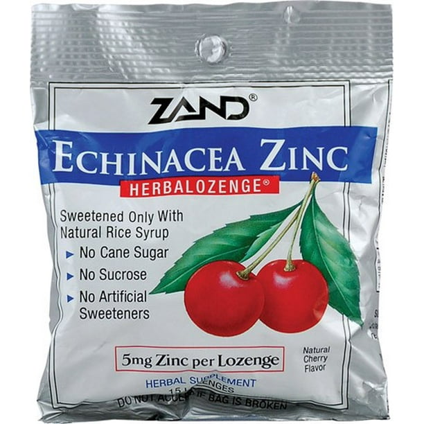 Zand HerbaLozenge Cherry Echinacea Zinc Throat Lozenges No Corn