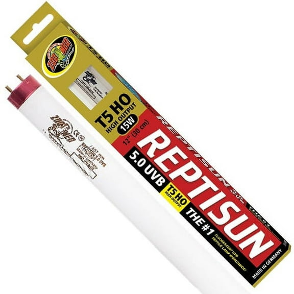 Zoo Med ReptiSun 5.0 UVB T5 HO High Output Fluorescent Bulb [Reptile Fluorescent Bulbs, Reptile UVA / UVB Bulbs, Reptile Supplies] 12" - 15 watt