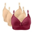 thumbnail image 2 of Cavosen Ladies Bras Wireless Supportive Bras Push Up Full Coverage Padded Solid Bralettes Wide Straps Breathable Sleep Underwear, 2 of 8