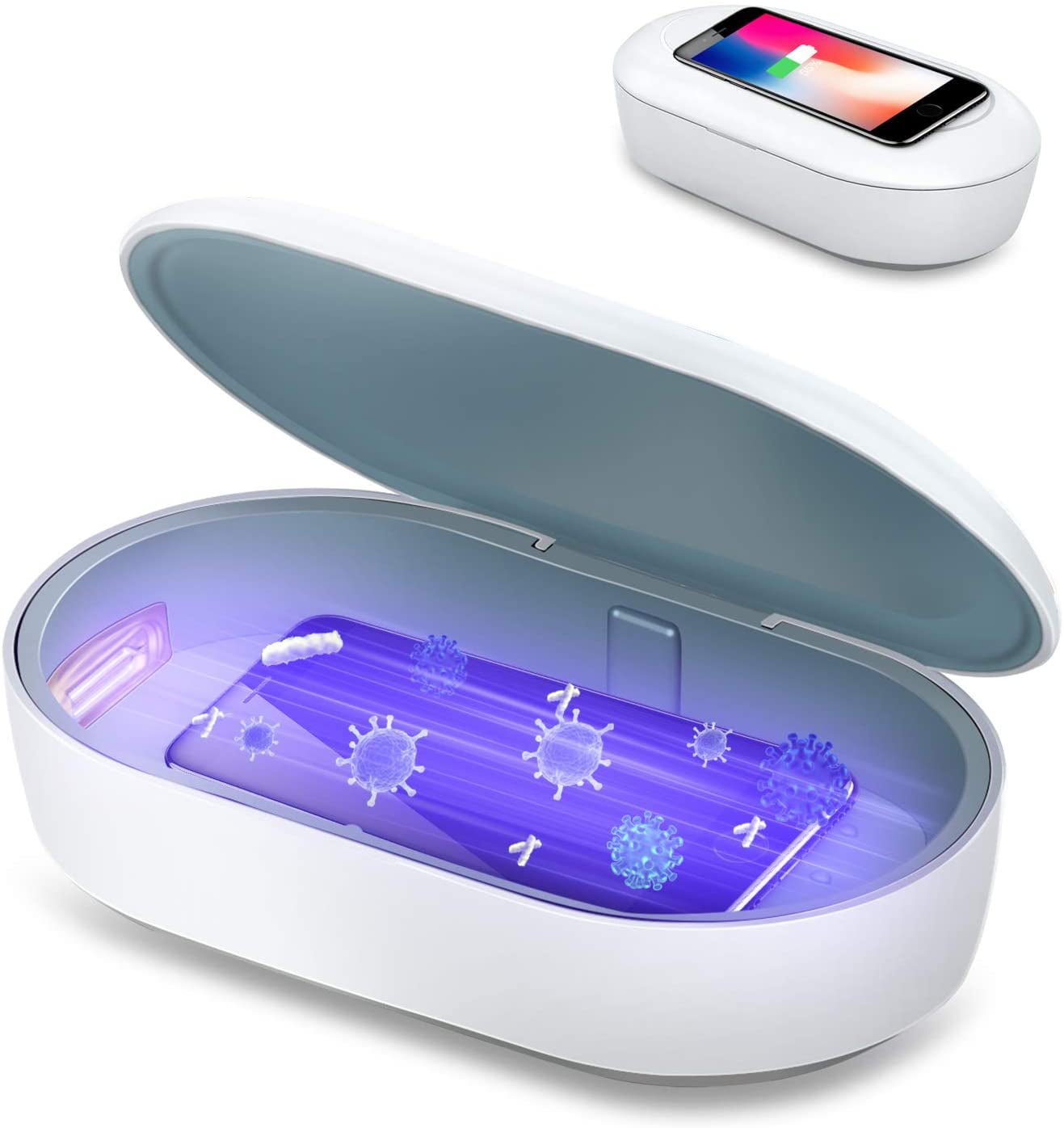 Android UV Sterilizer Box UV Phone Sanitizer Wireless Phone Charging Aromatherapy Diffuser UV Disinfection Box Household Sterilizer Box for Phone Watches