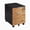 Black / Acacia Softwood, variant on Desky Minimal Filing Cabinet - Black / Black Laminate