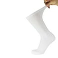 thumbnail image 5 of 3 Pairs of Big and Tall Diabetic Cotton Neuropathy Crew Socks (White, Sock Size 13-16), 5 of 7