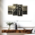 thumbnail image 3 of Elephant Stock Outdoor Vintage Motorcycle Wall Art - Horizontal Multi Panel Canvas - Living Room Wall Decor - Transportation Multi Panel - Black And Gray Decor - 36" x 22", 3 of 8