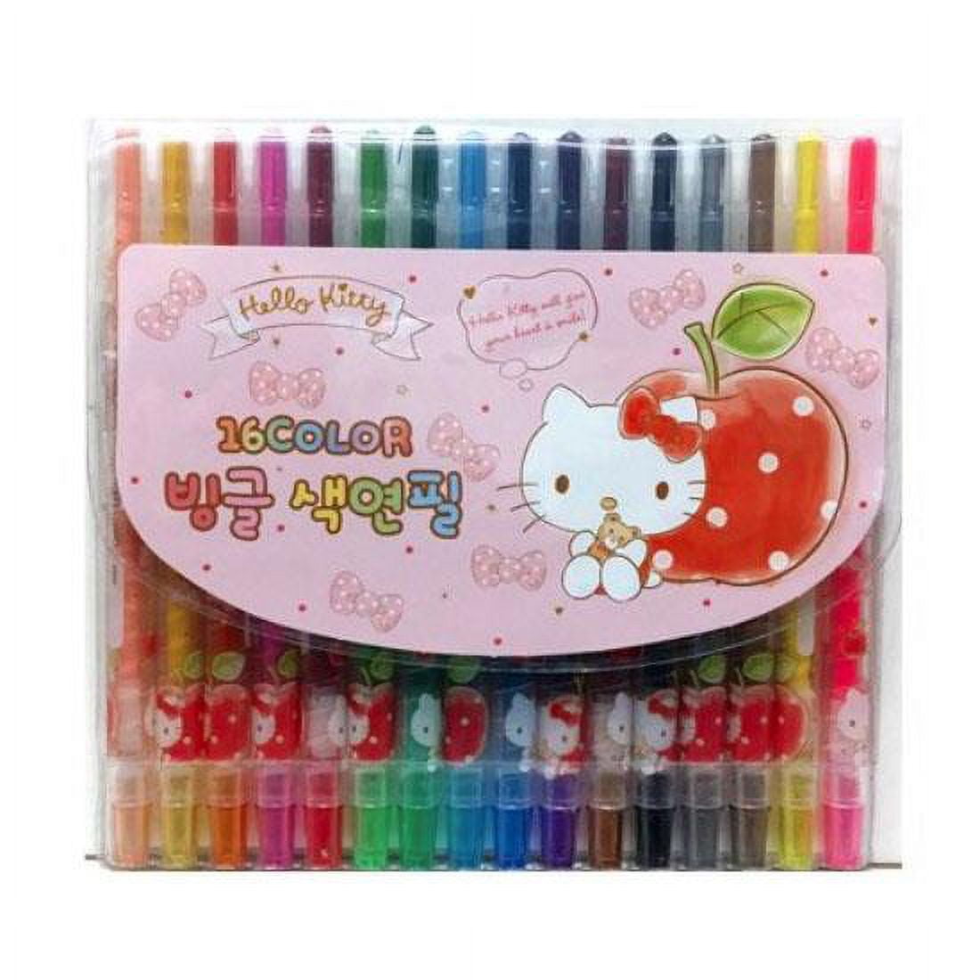 Hello Kitty Rainbow Crayon Multi-color Pencil With Interchangeable Nib 2  Pcs Set Inspired by You.