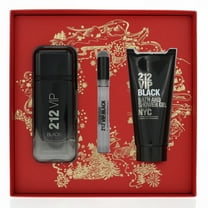 212 Vip Black by Carolina Herrera 3.4 Oz Eau De Parfum Spray Gift Set for Men