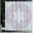 thumbnail image 3 of Ambesonne Vintage Shower Curtain, Old Fashion Floral Boho Art, 69"Wx84"L, Grey Pink, 3 of 4