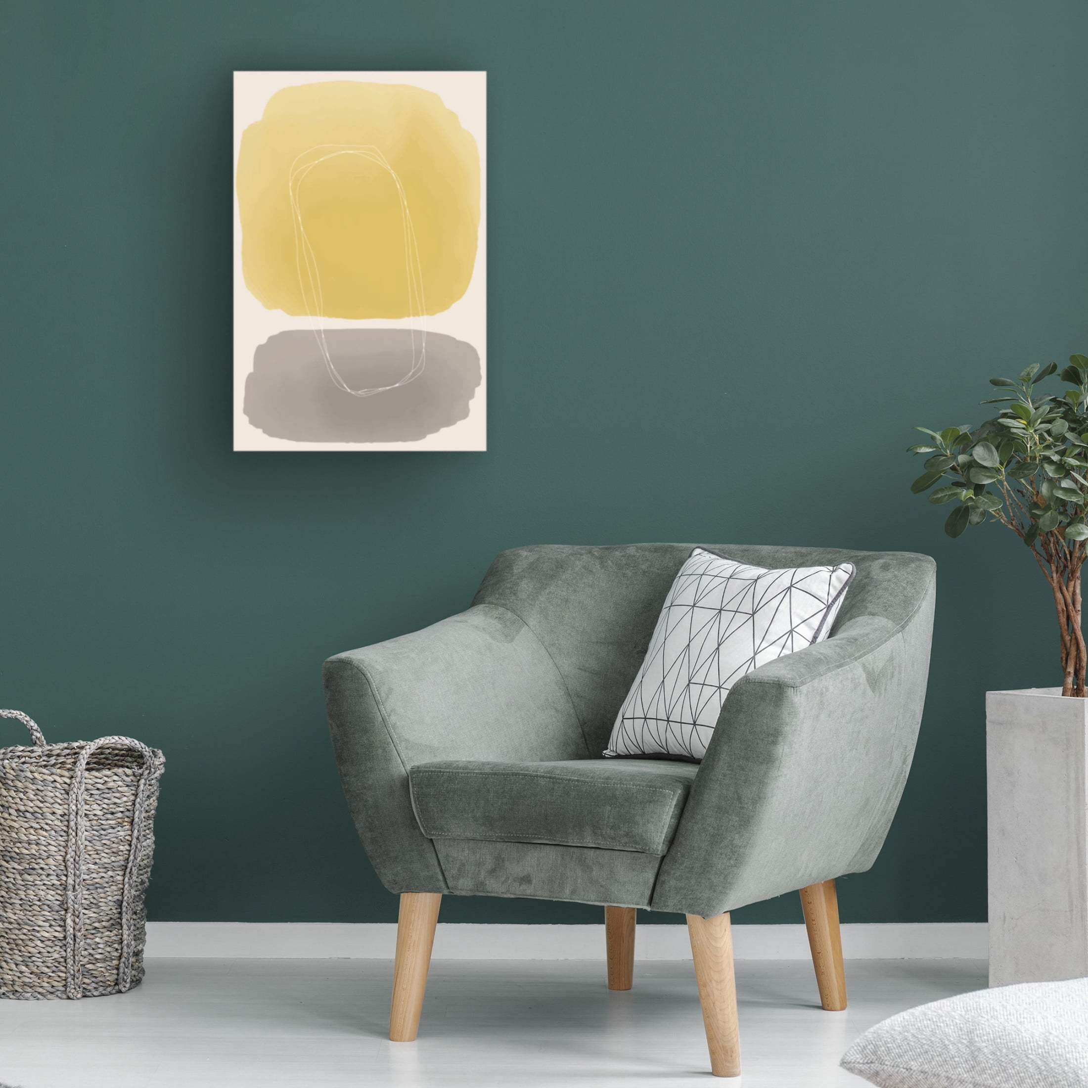 Trademark Fine Art jay stanley  Watercolor Shapes Series 4 Canvas Wall Art