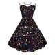 thumbnail image 1 of Lucakuins Vestido de mujer, vestido midi de encaje sin mangas con cuello redondo y estampado de estilo navideño para fiesta navideña Lucakuins  moda, 1 of 9