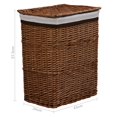 thumbnail image 4 of vidaXL Laundry Basket Brown Willow, 4 of 5